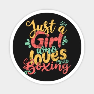 Just A Girl Who Loves Boxing Gift product Magnet